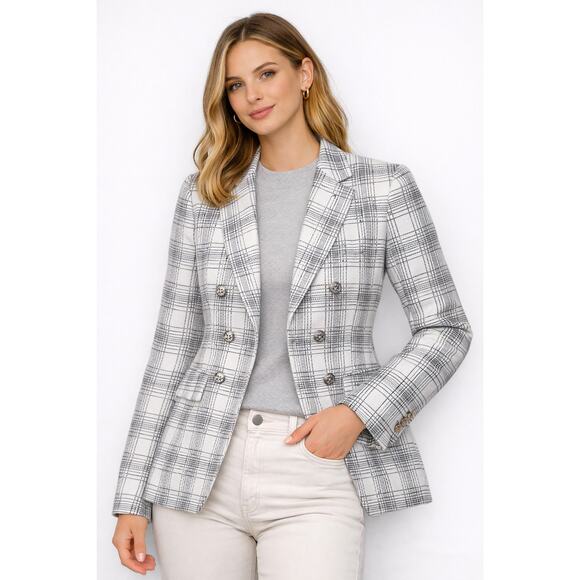 Tommy Hilfiger Jackets & Blazers - Tommy Hilfiger Blazer Size 4 Women black & white Plaid Lined Double Breasted